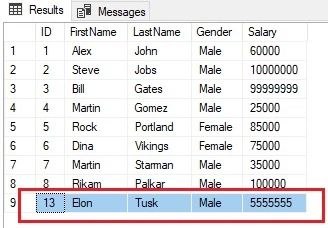 Cross check in DB