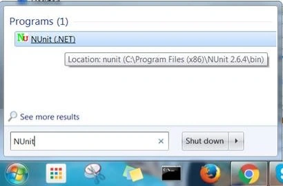 Launch NUnit UI