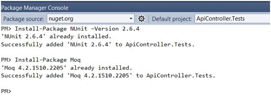 Install-Package Moq