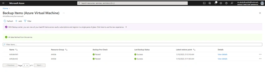 How to Restore either Data from a Virtual Server Hard drive, or the Entire Virtual Server, in any Region