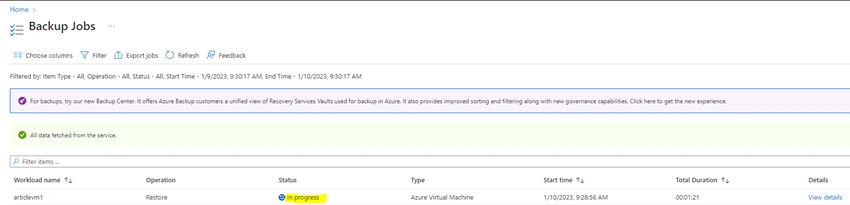 How to Restore either Data from a Virtual Server Hard drive, or the Entire Virtual Server, in any Region