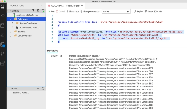 Restoring A SQL Server Database In Docker