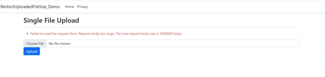 Single file upload