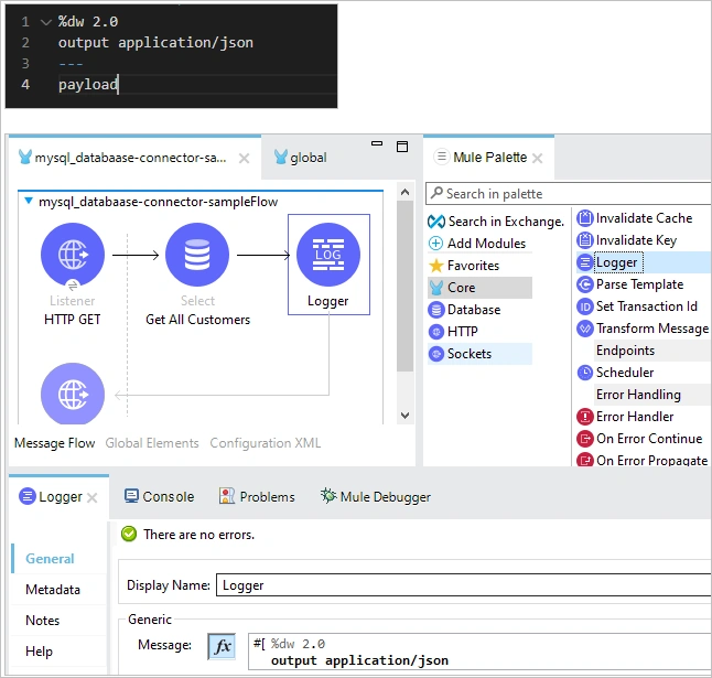 Retrieve data from database based on conditions in MuleSoft