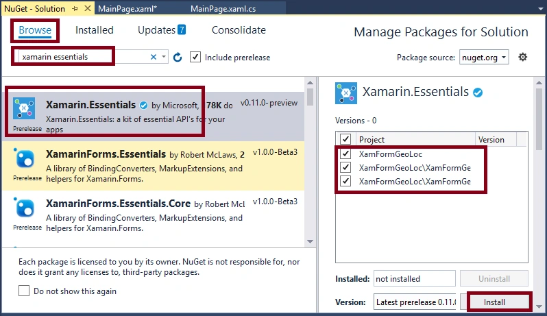 Retrieve Geo Location Coordinates In Xamarin Forms Application Using Xamarin Essentials For Android And UWP