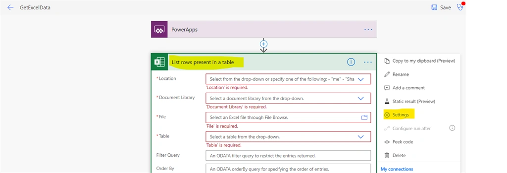 Retrieve More Than Default Number Of Rows Of Data From Excel Using Power Automate