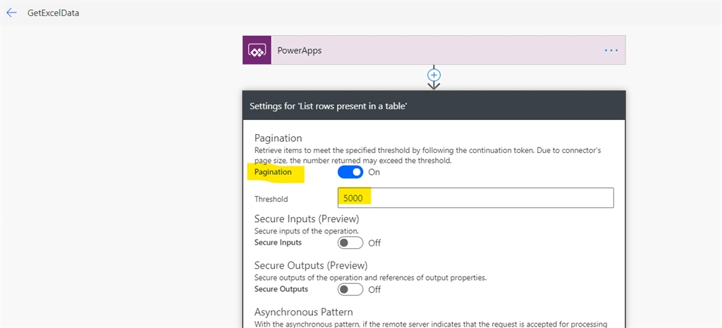 Retrieve More Than Default Number Of Rows Of Data From Excel Using Power Automate