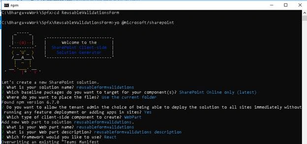 Reusable Validation Method In SPFx