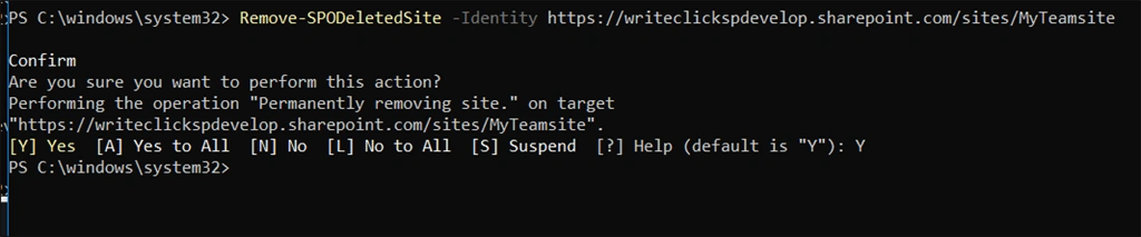 Reusing A Deleted SharePoint Online Team Site Name