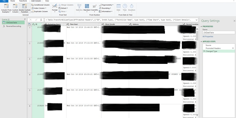 Reverse Geo Coding Using Google Maps API In Power Query