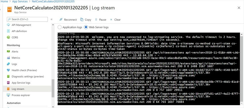 Streaming Logs
