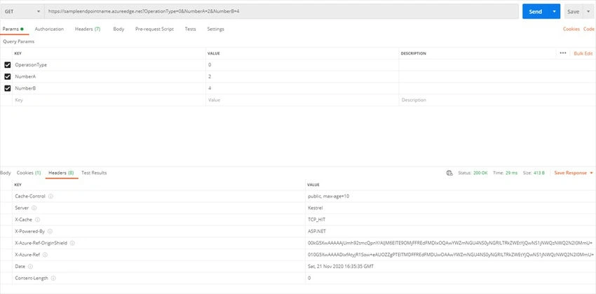 Cached request