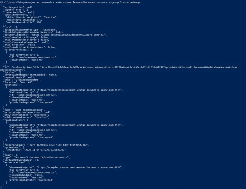  Cosmos DB Account