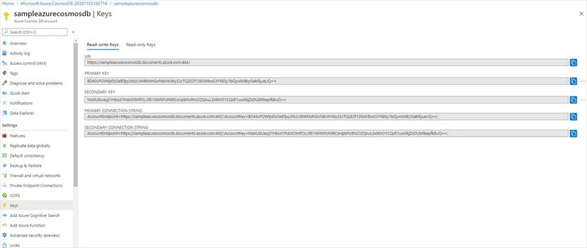 Cosmos DB resource