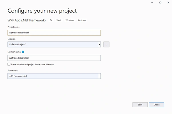 Rounded scrollbar in ListView ComboBox WPF