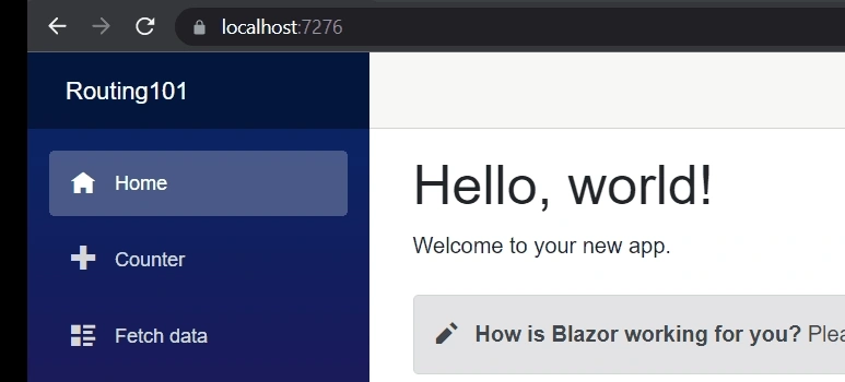 Routing 101 in Blazor