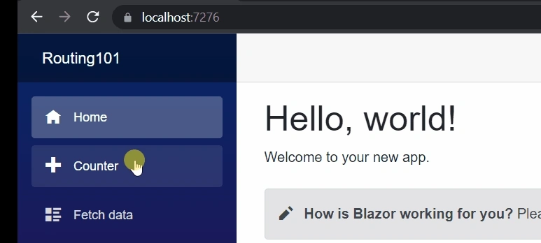 Routing 101 in Blazor