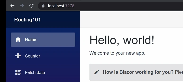 Routing 101 in Blazor