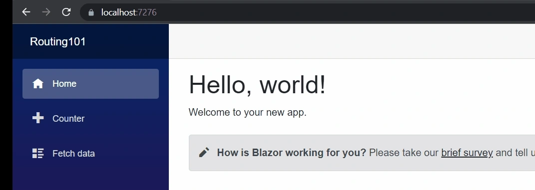 Routing 101 in Blazor