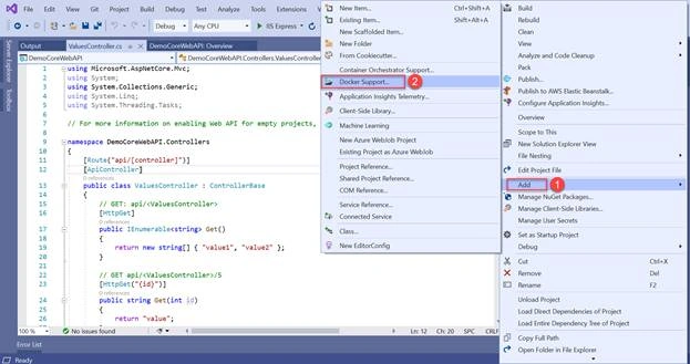 Run and test ASP.NET Core Web API Docker container locally