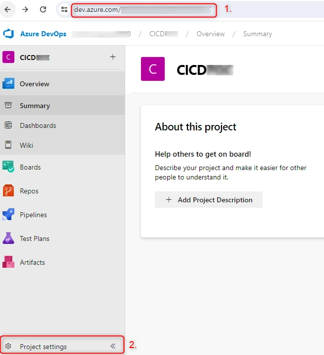Project settings