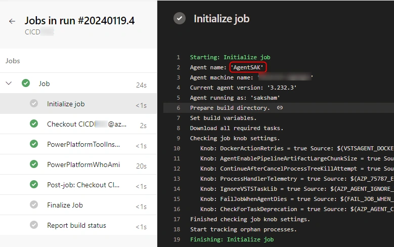 Initialize job