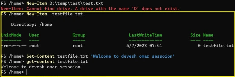 PowerShell commands