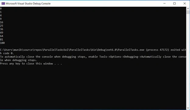 Running Tasks in Parallel