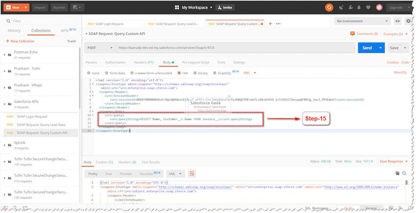 POST Request With SOQL Query Envelope