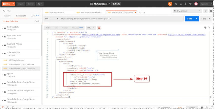 POST Request With SOQL Query Envelope