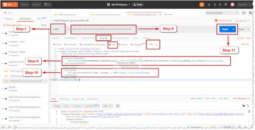 POST Request With SOQL Query Envelope