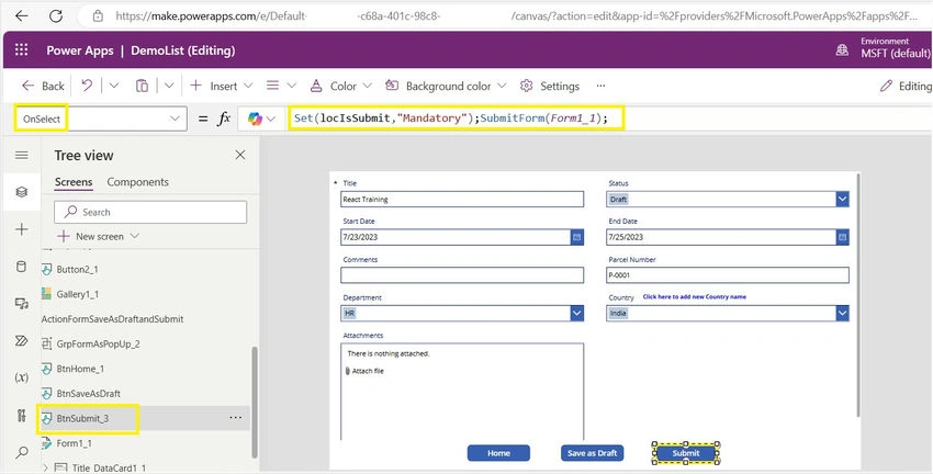 Set Variable on Submit