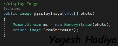 save image in row format / bytes into database and fetch from database in c# windows desktop application