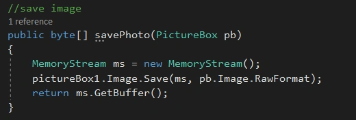 save image in row format / bytes into database and fetch from database in c# windows desktop application