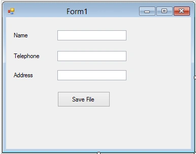 Save Text File C# Example