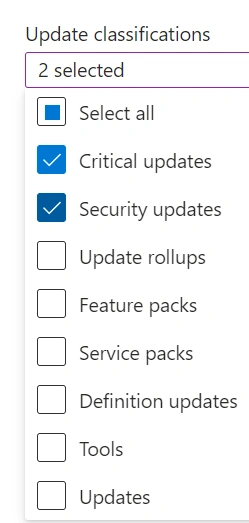 Schedule an Update with Azure Automation Update Management