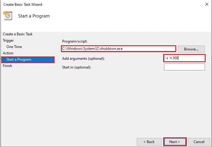 Schedule Automatic Shut Down Windows 10