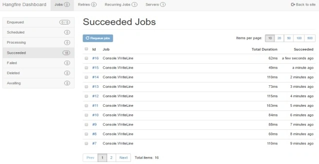 Succeesd Job