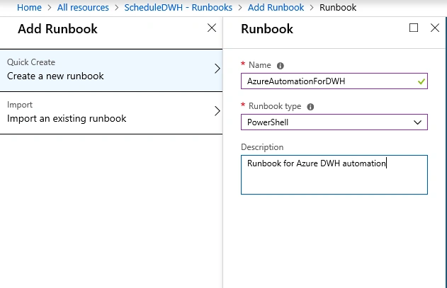Schedule Pause - Resume for your Azure Data Warehouse