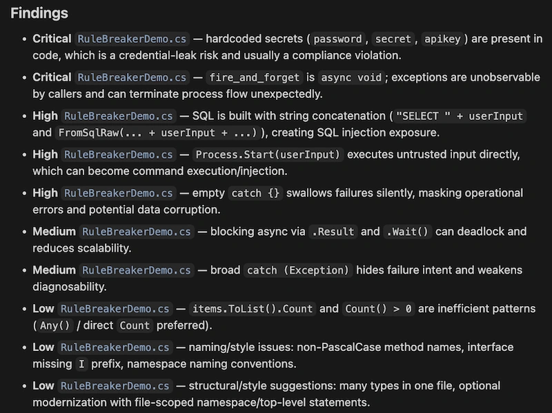 Cursor output