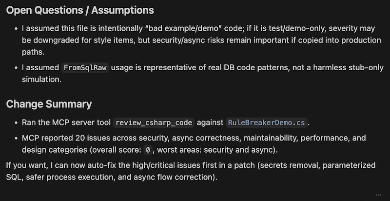 Cursor summary 1