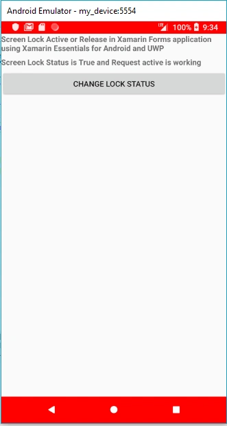 Screen Lock Active Or Release In Xamarin Forms Application Using Xamarin Essentials For Android And UWP