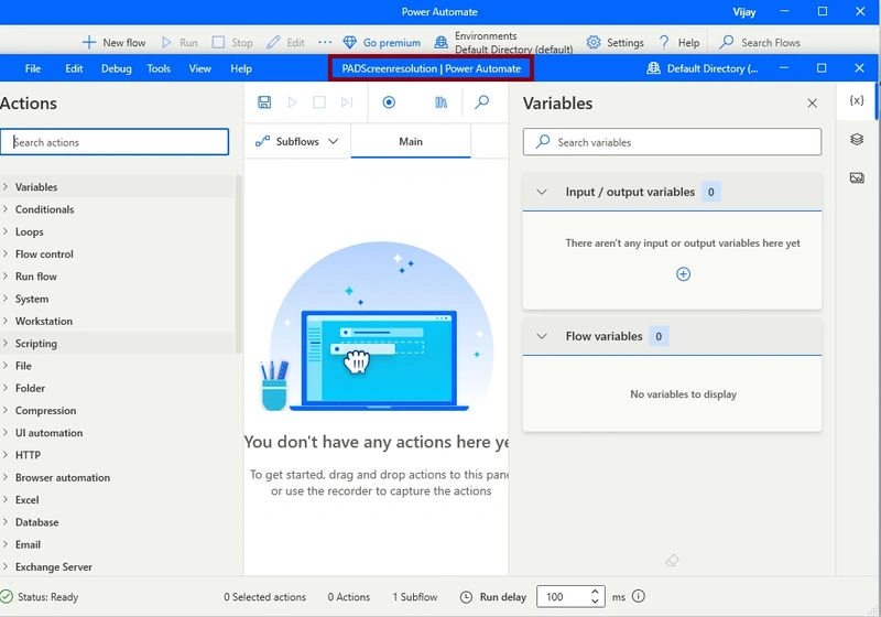 Screen Resolution in Desktop flow