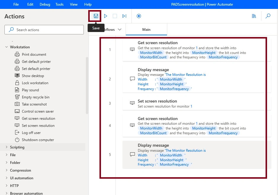 Screen Resolution in Desktop flow