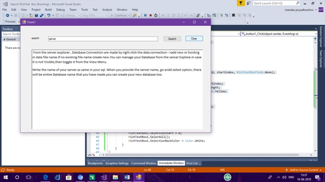 Search and Highlight Text in Rich TextBox
