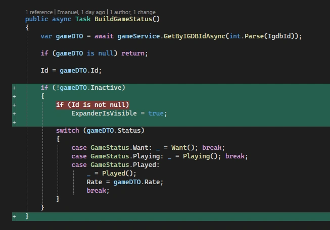BuildGameStatus function