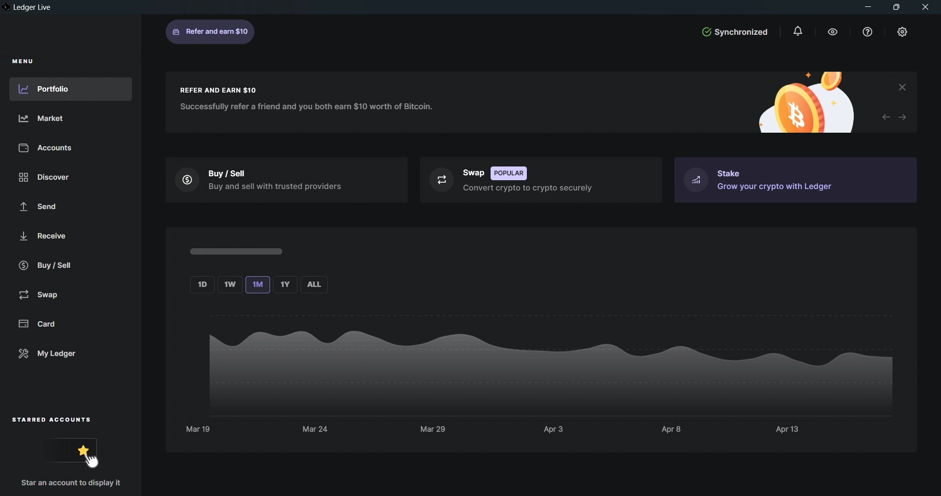 Ledger Live Landing Screen