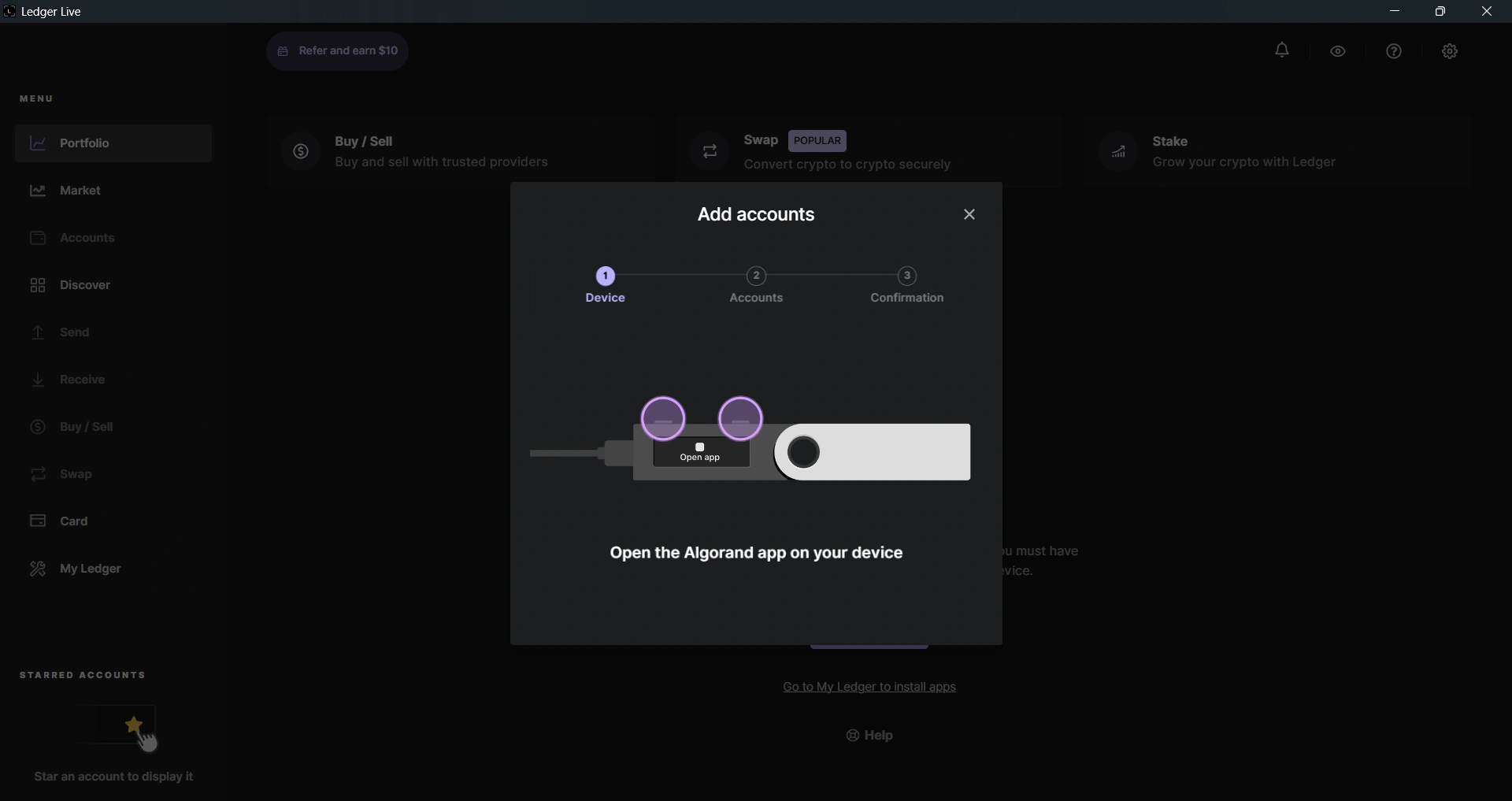 Ledger Nano Algorand Account Confirmation