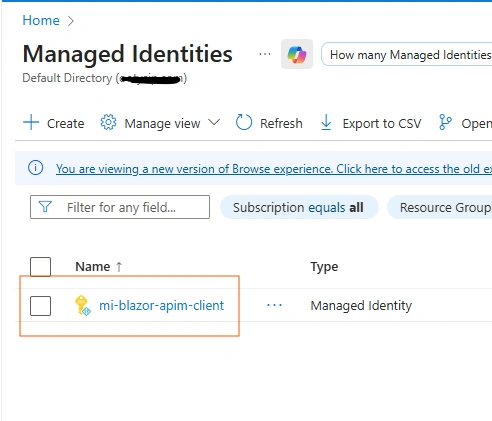 User assigned