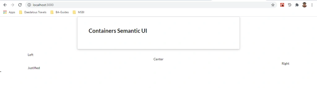 Semantic UI Components In React Application